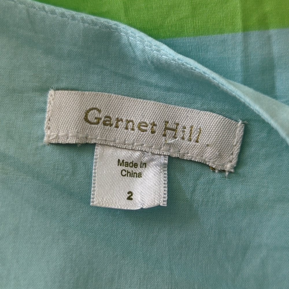 Garnet Hill Aqua and Lime Dress - Picture 6 of 7